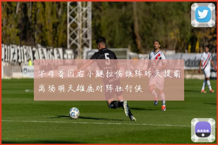 字母哥因右小腿拉伤缺阵昨天提前离场明天雄鹿对阵独行侠